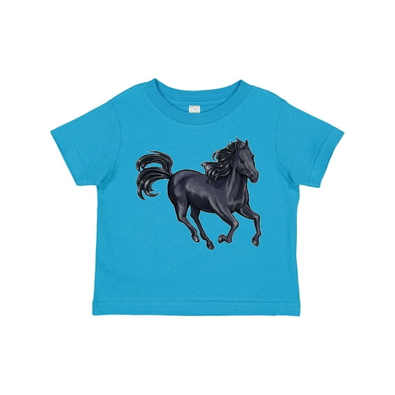 Inktastic Beautiful Galloping Black Horse Boys or Girls Toddler T-Shirt