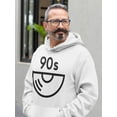 thumbnail image 2 of 90's Disc Hoodie Men - Men Hoodie, White, Medium, 2 of 4