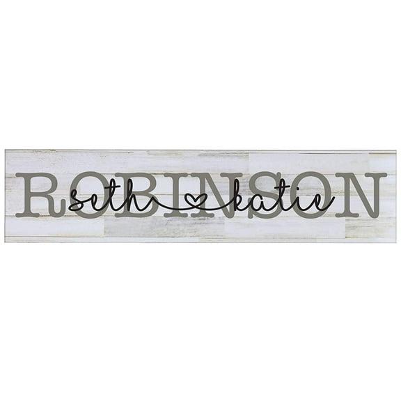 Last Name Wooden Wall Sign Art Size 10 x 40