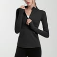 thumbnail image 2 of Sevevn Womens Long Sleeve Workout Tops Quarter Zip Pullover Quick Dry Crop Athletic Slim Fit Yoga Shirts, 2 of 8
