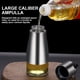 thumbnail image 3 of Dispensador de aceite y vinagre gourmet, botellas de acero inoxidable y vidrio sin plomo de primera calidad para el hogar, hoteles, restaurantes, 2 piezas, cuerpo de botella antideslizante, sin BPA,, 3 of 5