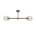 thumbnail image 3 of Innovations Lighting  Beacon 2 Light 23" Island Light Clear/Antique Copper, 3 of 5