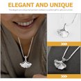thumbnail image 2 of Pendentif Feuille de Ginkgo Collier Charme Feuille de Ginkgo Chaîne Clavicule Cadeau pour Femmes, 2 of 7