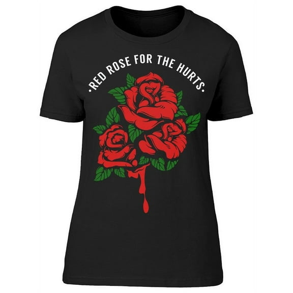 Red Roses For The Hurts. Bloody T-Shirt Women -Image by Shutterstock, Female 3X-Large