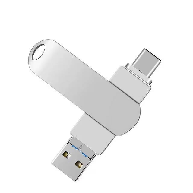 Aplicable a teléfonos móviles Apple, disco flash USB 256G, USB 3.0 de alta velocidad, computadora, teléfono móvil, unidad flash USB extendida cuatro en uno de 64G, 128 g