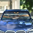 thumbnail image 4 of Yayeee Car Windshield Sun Shade Universal Fit Front Visor Protector, Green Mountains, 4 of 8