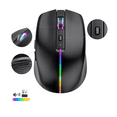 thumbnail image 1 of Mouse  Wünd Inalámbrico Bluetooth Recargable Ergonomía 2.4g 3modos negro, 1 of 5