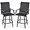 Black, variant on CHAUKY Set of 2 Swivel Barstools, Bar Height Outdoor Chairs, 360 Rotating Patio Bar Stools w/All-Weather Mesh, 300lb Capacity - Black