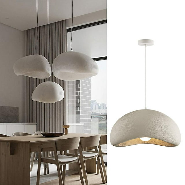 Nordic Japonaise Salon Lustre Ovale en Résine Fait à la Main - Vinsniv