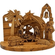 3D Nativity Grotto - Holy Land Olive Wood  - Medium