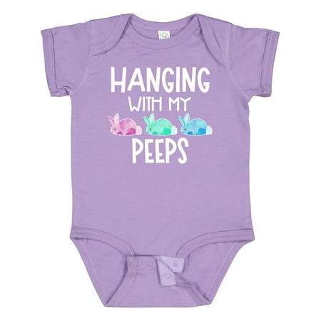 

Inktastic Easter Hanging with My Peeps Pastel Bunnies Gift Baby Boy or Baby Girl Bodysuit