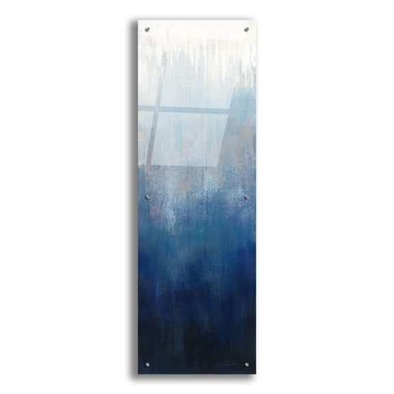 Epic Art 'Silver Wave I' by Silvia Vassileva, Acrylic Glass Wall Art, 16"x48"