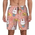 thumbnail image 3 of Uemuo Rabbit So Cute Pattern Mens Swim Trunks Quick Dry Board Shorts with Mesh Lining, Stretch Beach Shorts Quick Dry No-Chafing Board Shorts-3X-Large, 3 of 9