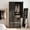 71" Black, variant on AISWORD 70" Tall Metal Wardrobe Closet with Shutter Doors, Hanging Rod & Adjustable Shelves, Steel Clothing Storage Cabinet for Bedroom, White