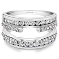 thumbnail image 5 of Classic Cathedral Ring Guard and Engagement Ring - 2 Piece Set Includes Guard and 1.5 Ct Moissanite Solitaire - Sterling Silver - Sizes 4 to 10 (9), 5 of 8