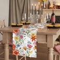 thumbnail image 2 of Vintage Flowers 70 Inch Table Runner, Rustic Floral Country Botanical Leaves Farmhouse Dresser Scarf Cotton & Linen Tablerunner for Dining/Kitchen Island/Holiday Party Décor 13" x 70", 2 of 9