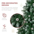 thumbnail image 3 of Best Choice Products 6ft Pre-Decorated Holiday Christmas Pine Tree w/1,000 Branch Tips, Partially Flocked, Base  Green, 3 of 7