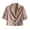 Brown, variant on Women's Short Sleeve Blazer Casual Lapel Open Front Suit Jacket Solid Color Lightweight Office Blazer