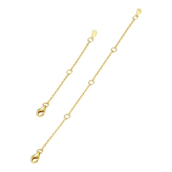 Extensor de plata esterlina PROSTEEL 2 piezas chapado en oro 4 pulgadas