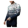 thumbnail image 2 of Pompotops T-shirt à Manches Longues pour Homme, Col Rond, Imprimé, Style Ethnique d'Automne, en Solde, 2 of 3