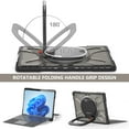 thumbnail image 6 of SaniMore for Microsoft Surface Pro 9 13" 2022 Case Support Keyboard Connection, Soft TPU & Rugged PC Cover with Handle & 360° Rotatable Kickstand Small Lock Full Body Protective Shell, Darkbrown, 6 of 12