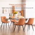 thumbnail image 3 of YOUNIKE Dining Chairs, Set of 2, Faux Leather Dining Chairs, Mid-Century Modern Upholstered Seat, No Armrests, No Wheels, Suitable for Family Living Rooms, Cafeterias, Camel, 3 of 7