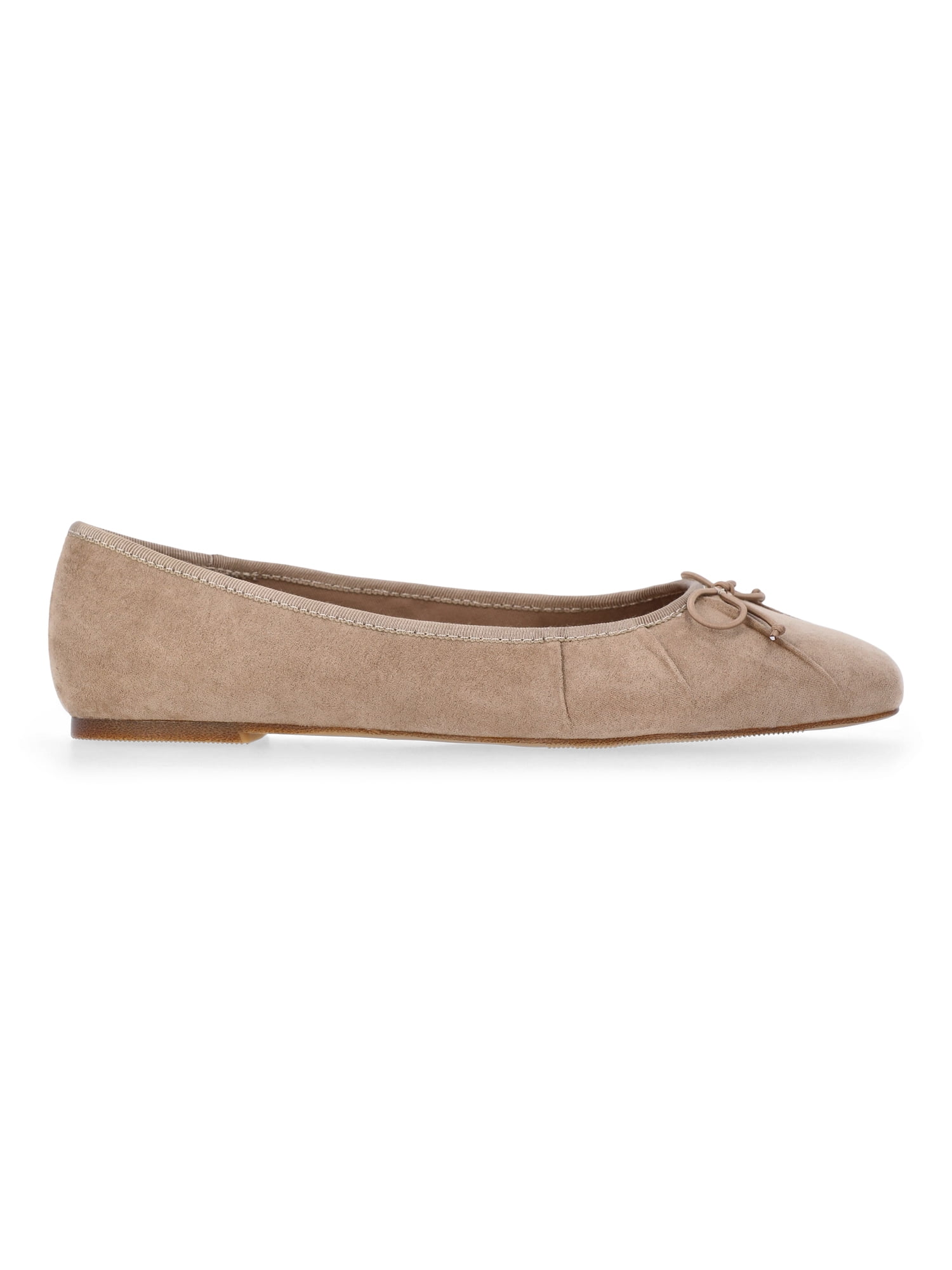 Time and Tru Women's Pleated Ballet Flats