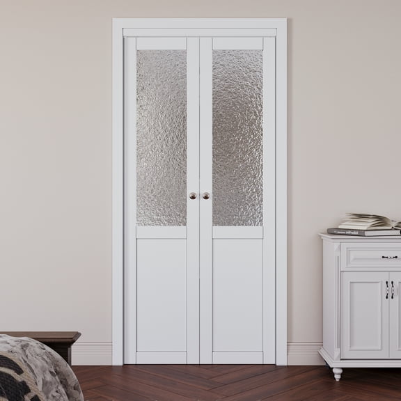 36" X 80" Glass And Manufactured Wood French Door With Hardware Kit
