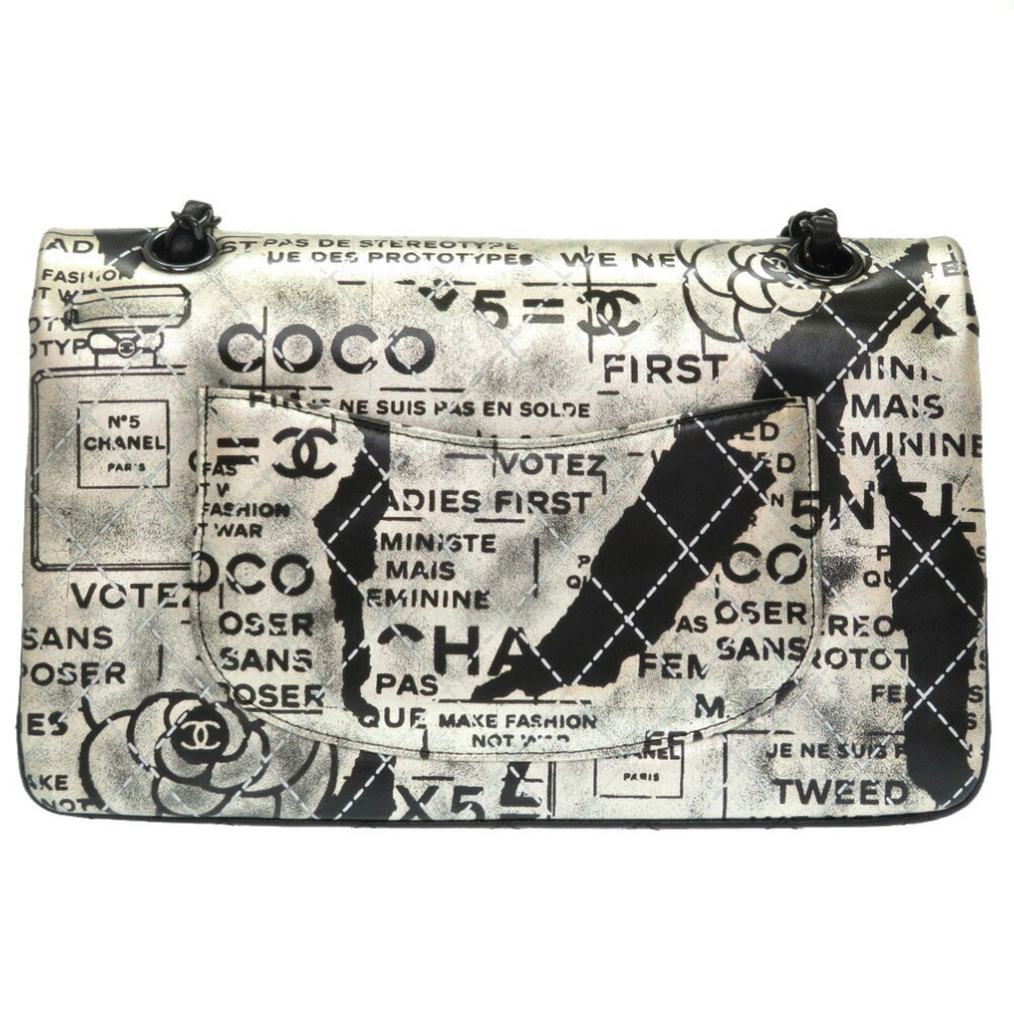 Chanel Limited Edition Graffiti Newspaper Print Double Flap Bag, Spring 2015