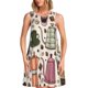 thumbnail image 1 of Easygdp Vintage Coffee para Vestido Transpirable de Mujer, Vestido Suelto de Manga Corta con Pliegues y Bolsillos para el Verano, 1 of 7