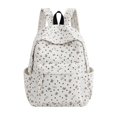 thumbnail image 3 of Quilted Backpack with Flap Closure Lightweight Water Resistant Casual School Daypack for Age 6t 8t 10t, 12th 14th, 3 of 9