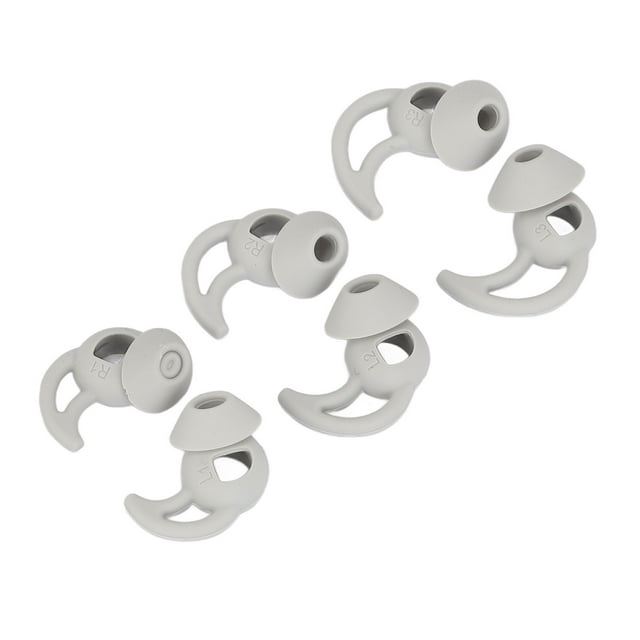 Earbuds Replacement Tips, 3 Sets Noise Reduction Soft Earbud Hooks Silicone Ear Bud Tips Replacement for Sport Earphones