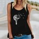 thumbnail image 2 of Camisetas sin mangas para las mujeres 2024 Camiseta sin mangas para mujer, camisetas de verano sin mangas, camiseta de vacaciones informal con gráfico de ramo de flores (Black, XL), 2 of 5