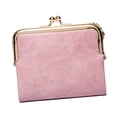 thumbnail image 2 of Cartera de mano para tarjetas de crédito, tarjetero informal, organizador de cuero PU, portátil Rosa, 2 of 8