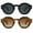 2 Pack C1 Black/C2 Tortoise, variant on Retro round polarized sunglasses for men and women in red