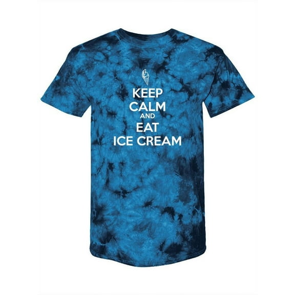 Keep Calm, Eat Ice Cream Tie-Dye Crystal Men -Smartprints Designs, Male Medium