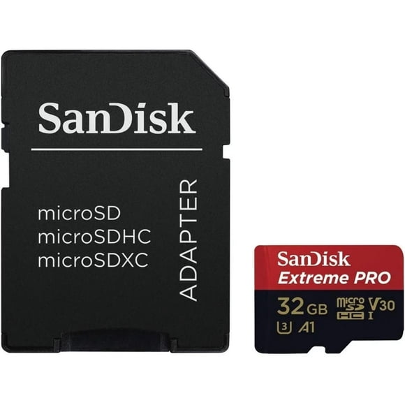 Memoria Micro SD SanDisk  32GB Extreme PRO Camara Accion A1 V30 U3 SDSQXCG-032G-GN6MA