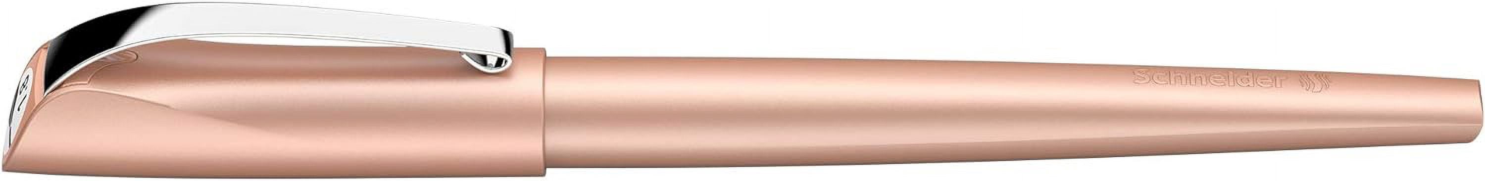 Schneider Callissima Calligraphy Fountain Pen, 1.8 mm, Refillable, Metallic Apricot Barrel, Apricot Ink Cartridge (163906)