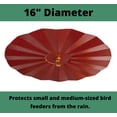thumbnail image 2 of JCs Wildlife Metal Bird Feeder Rain Guard - Perfect for Bird Seed Cylinders - Protects Against Water and Overhead Messes - Weather Guard, Rain Dome Cover, Easy to Clean (16 Inches, Red), 2 of 5