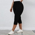 thumbnail image 4 of REALiKUN Capri Pants for Women Casual Summer Plus Size Capri Leggings Stretch Comfy Cute High Waisted Capris, 4 of 8