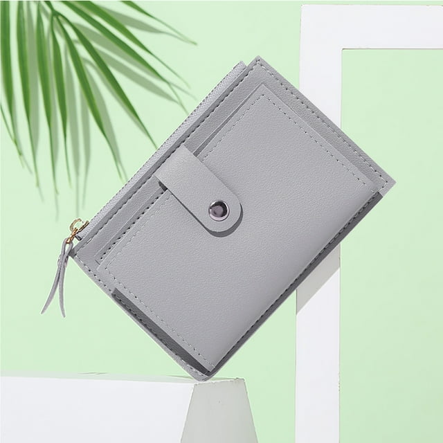 Ladies Zip Purse Card Slot Wallet Leather Purse Wallet Small Wallet