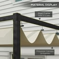 thumbnail image 4 of Outsunny 10' x 7' Patio Pergola with Retractable Canopy, Cream White, 4 of 10