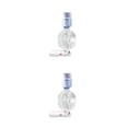 thumbnail image 1 of Ounissouiy Ventilador portátil ABS Pantalla LED plegable digital Funcionamiento silencioso Interruptor de botón ajustable Ventiladores de Blanco 2500mAh 2Conjunto, 1 of 6
