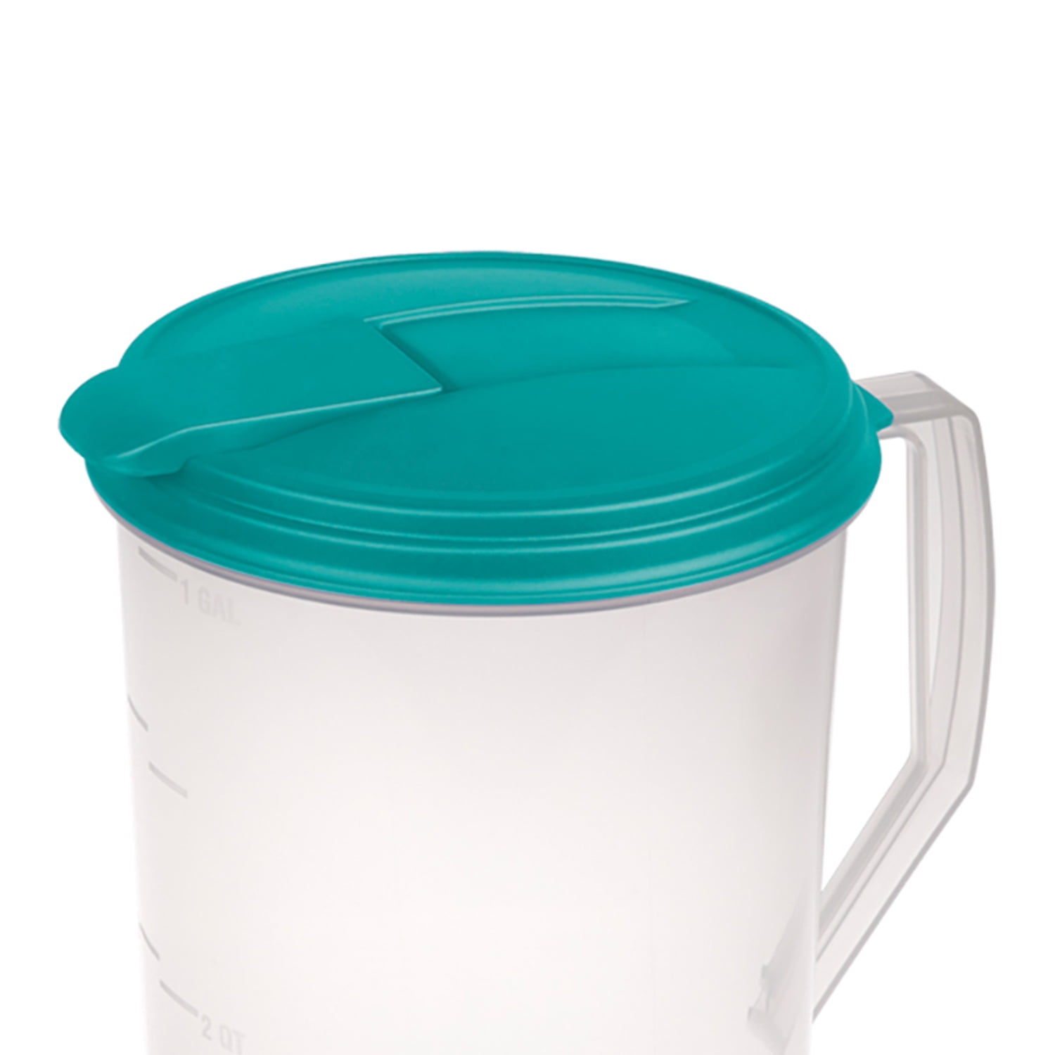 Realhomelove 0.25 Gallon/ 1L Plastic Pitcher with Lid(with 4 Small