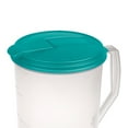 thumbnail image 3 of Sterilite 1-Gallon Round Plastic Pitcher and Spout, Clear w/ Color Lid  (6 Pack), 3 of 4