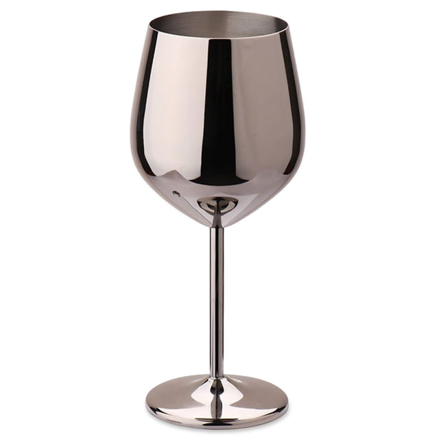 Naiovety Copa de vino de acero inoxidable, copa de cóctel de una sola capa, herramienta de cocina, copas de doméstico para accesorios de Negro