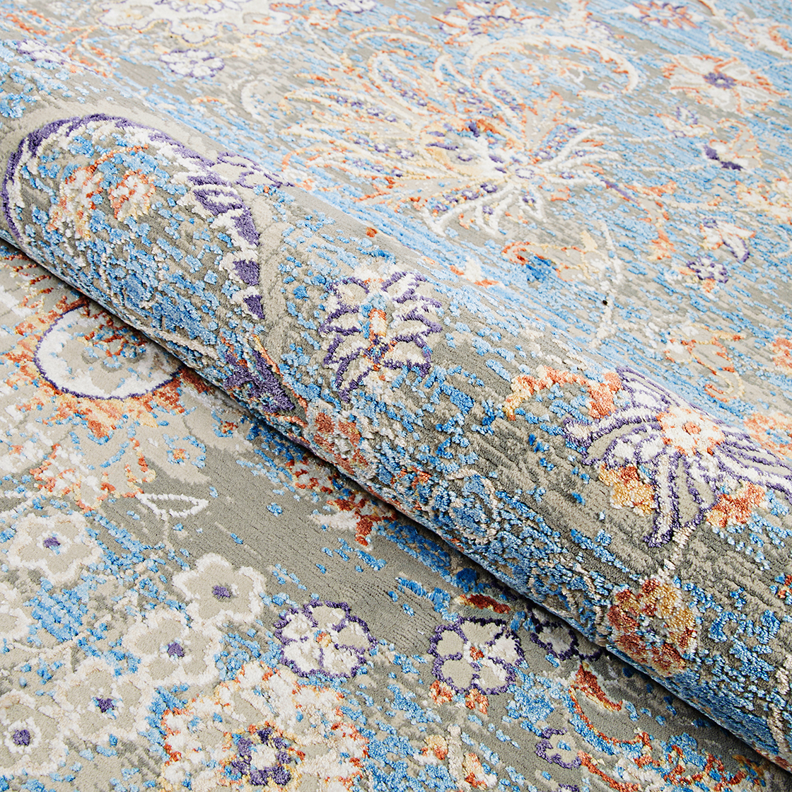 Couristan Vibrata Chateau Multi-Pacific Blue Runner Rug