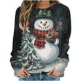 thumbnail image 4 of EchfiProm Christmas Sweatshirts for Women Plus Size Ugly Sweatshirt Pullover Wine Glass Crewneck Holiday Ladies Tops Long Sleeve, 4 of 6