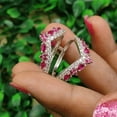 thumbnail image 2 of 0.50Ct Round Cut Diamond and Ruby Ring Enhancer Wraps- Engagement Ring Guard Wrap Jacket, 2 of 5