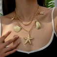 thumbnail image 2 of Charm Necklace Dainty Gold Western Outfit Beach Jewelry for Women Trendy Cowgirl Accessories for Women Gold Bow Sea Shell Pendant Necklace Preppy Stuff Summer Jewelry 2025, 2 of 14